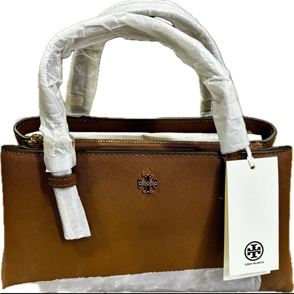 Tory Burch Brown Emerson Mini Tote Crossbody